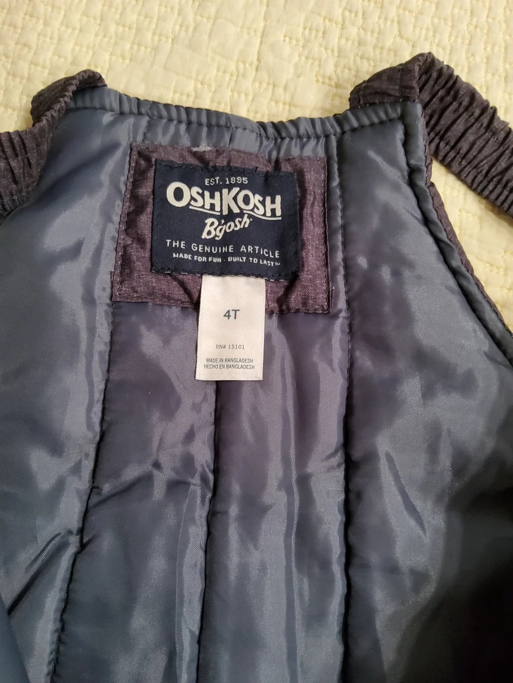 OshKosh B'gosh Kids Snow Bib Overalls Size 4T